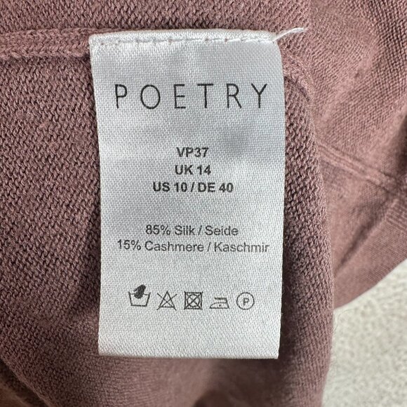 Poetry Silk Cashmere Oversized Knit Tunic Top Size 10 - Picture 5 of 11